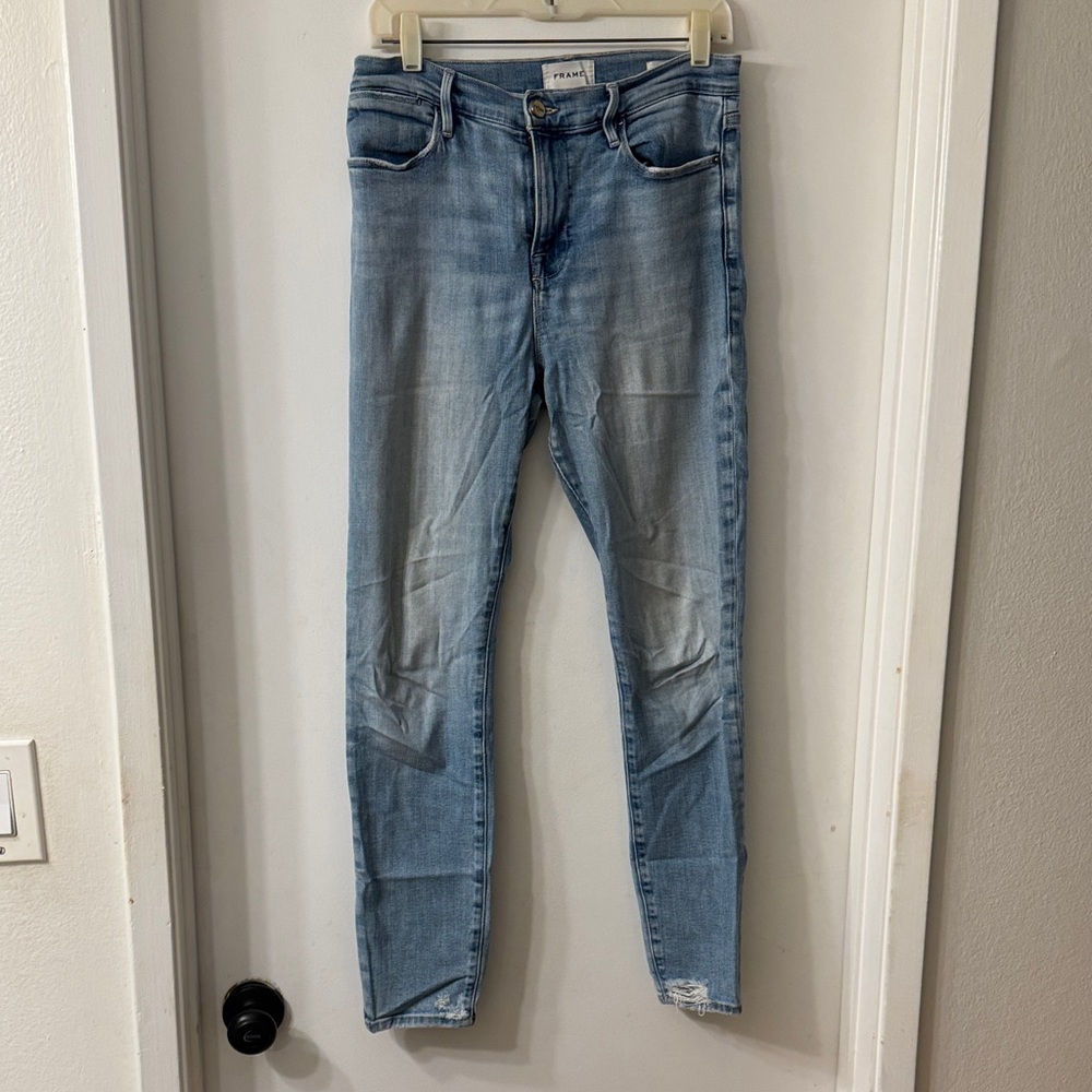 Frame Denim Le High Skinny Jeans - Light Blue